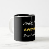 World's Most Awesome Nurse Practitioner ツートーンマグカップ (正面左)