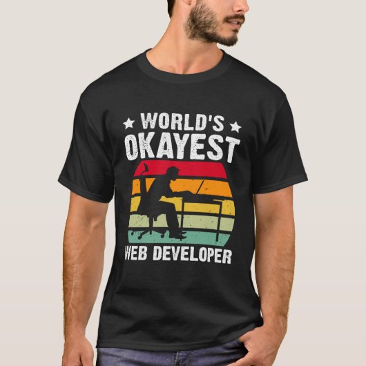 World's Okayestくもの巣開発者 Tシャツ (正面)