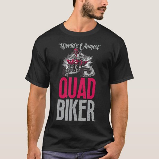 Worlds Okayestクワッドバイクもしくは自転車に乗る人ATVクワッド乗馬 Tシャツ (正面)