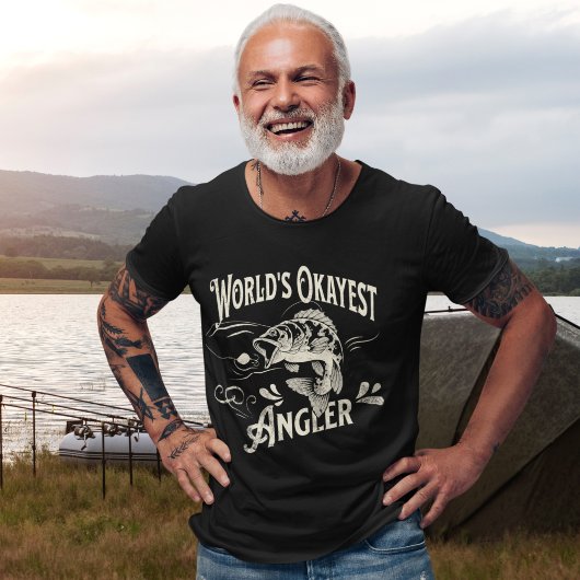 World's Okayest Angler - Funny Fishing Gift  Tシャツ