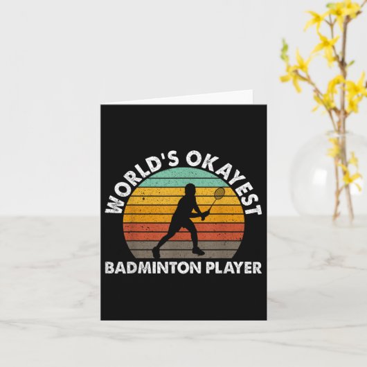 Worlds Okayest Badminton Player Shuttle  カード (黄色い花)
