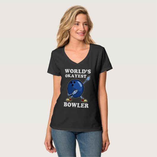 World's Okayest Bowler  Bowling Player Tシャツ (正面フル)