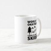 Worlds Okayest Cross Country Skier - Skiing コーヒーマグカップ (正面右)