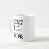 Worlds Okayest Cross Country Skier - Skiing コーヒーマグカップ (正面左)