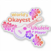 World's Okayest - Custom-Cut Vinyl Sticker シール (正面)
