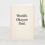 World's Okayest Dad - Funny カード (正面)