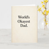 World's Okayest Dad - Funny カード (黄色い花)