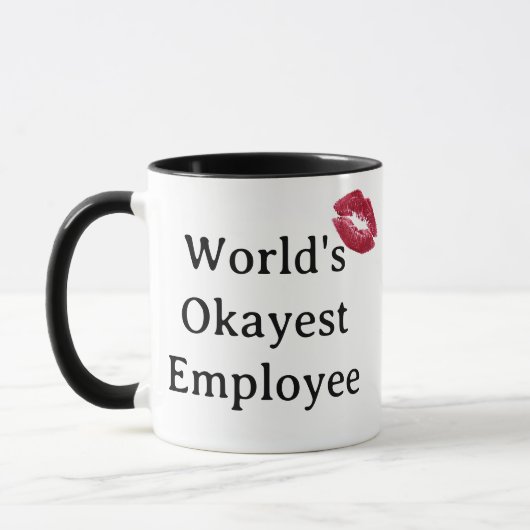 World's okayest employee Mug マグカップ (左)
