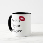World's okayest employee Mug マグカップ (正面左)