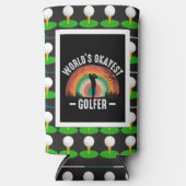 World's Okayest Golfer スリム缶クーラー (正面)