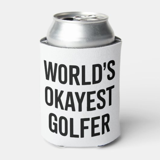 World's Okayest Golfer Dad Father's Day Golfing  缶クーラー (缶正面)