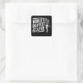 World's Okayest Golfer Funny Golf Lover Golfing スクエアシール (バッグ)