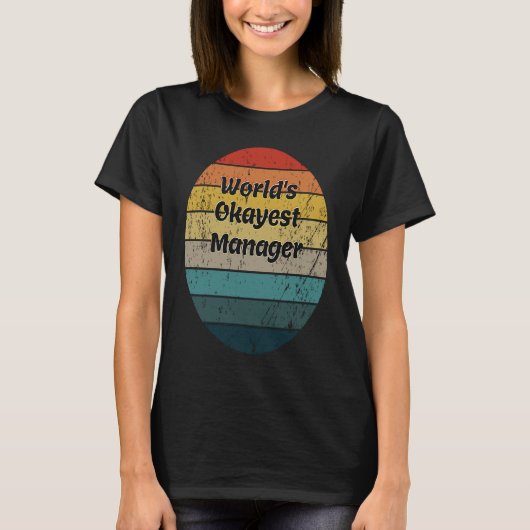 World's Okayest Managerヴィンテージサンセット60s 70s Tシャツ (正面)