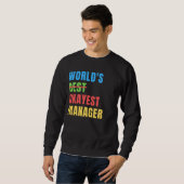 World's Okayest Manager Funny Appreciation スウェットシャツ (正面フル)
