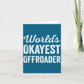 Worlds Okayest Offroader Funny Sarcastic 4x4 Wheel カード (正面)