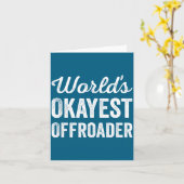 Worlds Okayest Offroader Funny Sarcastic 4x4 Wheel カード (黄色い花)
