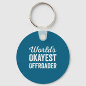 Worlds Okayest Offroader Funny Sarcastic 4x4 Wheel キーホルダー (正面)