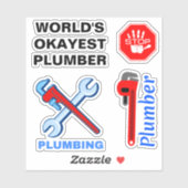 World's Okayest Plumber – パイプレンチ配管 シール (シート)