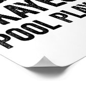 Worlds Okayest Pool Player Funny Sarcastic Billiar ポスター (角)