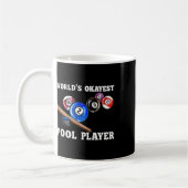 World's Okayest Pool Player I Pool Billiards Playe コーヒーマグカップ (左)