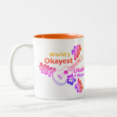 World's Okayest - Rainbow ツートーンマグカップ (左)