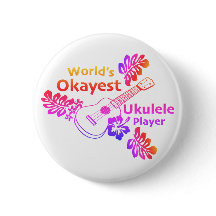 World's Okayest - Rainbow Button
