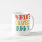 World'S Okayest Runner Funny Running コーヒーマグカップ (正面右)