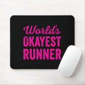 Worlds Okayest Runner Funny Sarcastic Running Srts マウスパッド (マウス)
