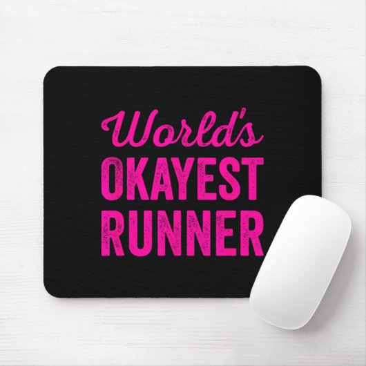 Worlds Okayest Runner Funny Sarcastic Running Srts マウスパッド (マウス)