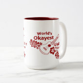 World's Okayest - Rust ツートーンマグカップ (正面右)