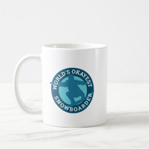 World's Okayest Snowboarderのカスタムデザインユーモアのある(World' コーヒーマグカップ
