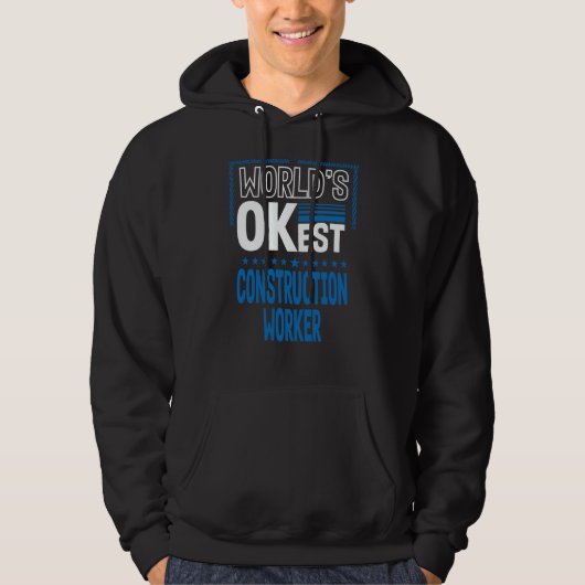 Worlds OKest Construction Worker Foreman Humor Mas パーカ (正面)