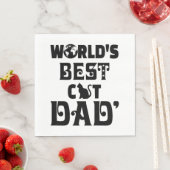 Worlds s Best Cat Dad スタンダードランチョンナプキン (インサイチュ)