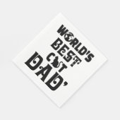 Worlds s Best Cat Dad スタンダードランチョンナプキン (角)