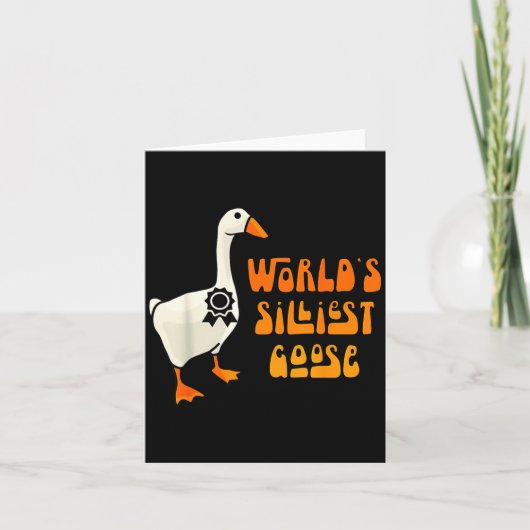 World's Silliest Goose Funny Goose Lovers  カード (正面)