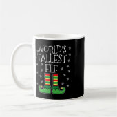 World's Tallest Elf Matching Family Group Christma コーヒーマグカップ (左)