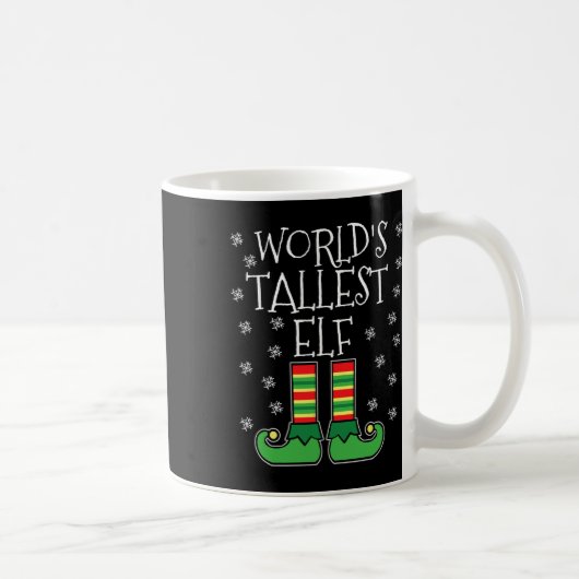 World's Tallest Elf Matching Family Group Christma コーヒーマグカップ (右)