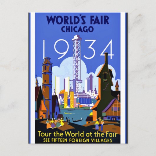 World's Trade Fair、シカゴ1934 ポストカード (正面)