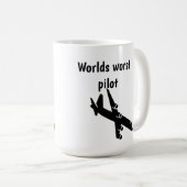 Worlds worst pilot coffee mug コーヒーマグカップ (正面右)