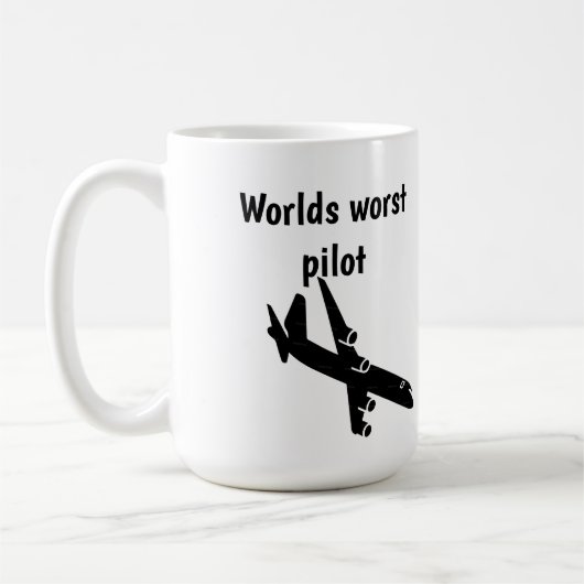 Worlds worst pilot coffee mug コーヒーマグカップ (左)