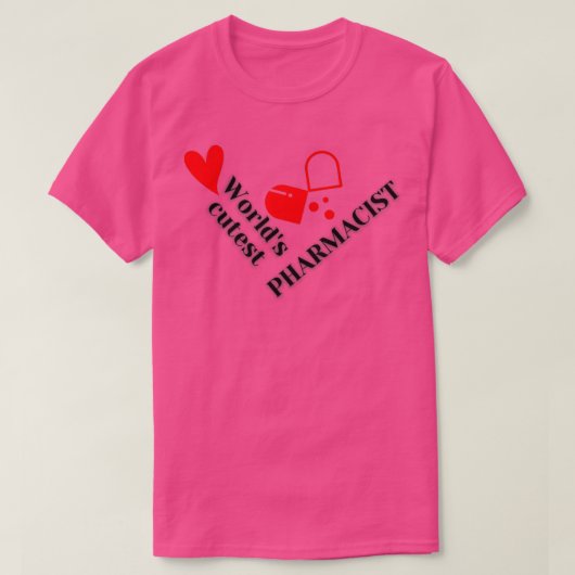 Worldx27s最も可愛い薬剤師おもしろい男性ギフト女性g Tシャツ (デザイン正面)