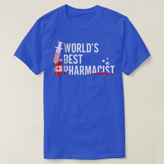 Worldx27s薬局最高の者雇用薬局 Tシャツ (デザイン正面)