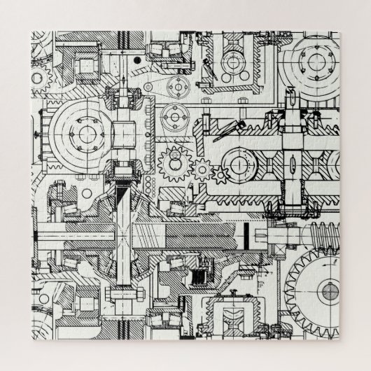 Wormギア：シームレスな技術機械。 ジグソーパズル (縦)