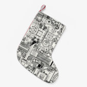 Wormギア：シームレスな技術機械。 スモールクリスマスストッキング (正面 (吊り時))