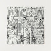 Wormギア：シームレスな技術機械。 タペストリー (正面(横))