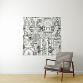 Wormギア：シームレスな技術機械。 タペストリー (インサイチュ(横))