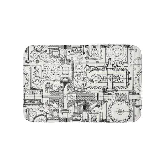 Wormギア:シームレスな技術機械。 バスマット (正面)