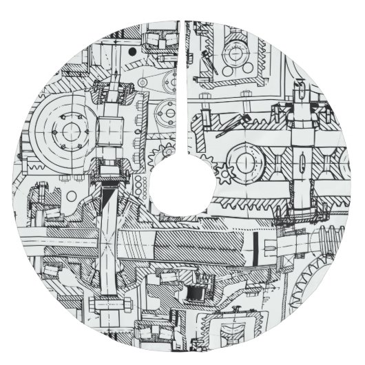 Wormギア：シームレスな技術機械。 ブラッシュドポリエステルツリースカート (正面)