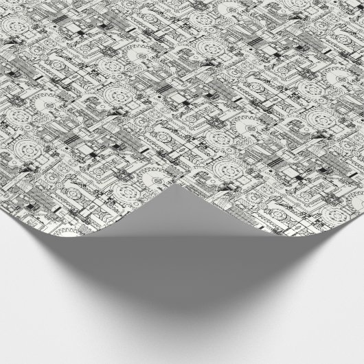 Wormギア:シームレスな技術機械。 ラッピングペーパー (角)