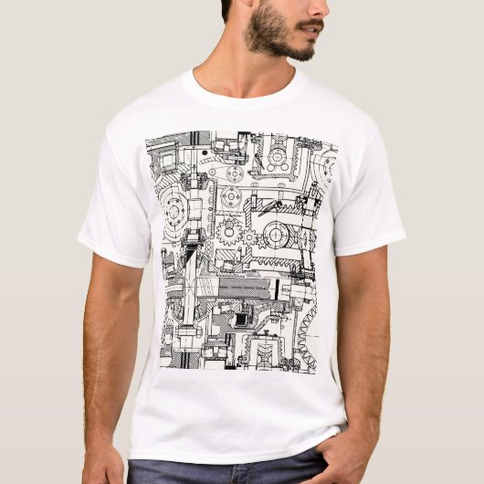 Wormギア:シームレスな技術機械。 Tシャツ (正面)
